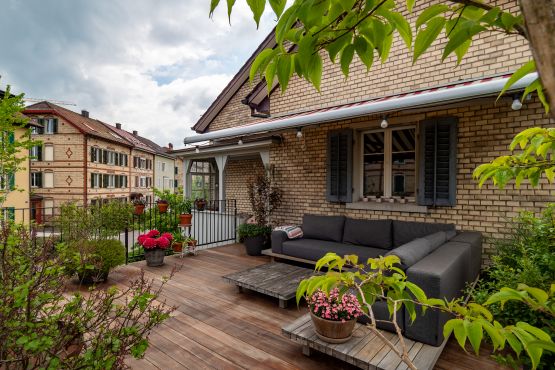 Wohnzimmer im Garten, Winterthur	